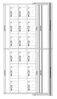 3 x 6 - 70 Gallon (265 L) / 140 Gallon (550 L) Poly Container System                                