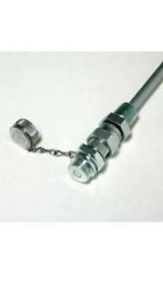 12" Stainless Steel Tube, High Flow L , 1/4" NPT, Viton, Swivel