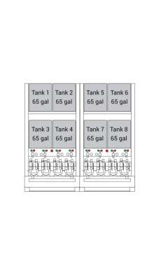 Bulk Oil Storage System Advanced - 8 x 65 Gallon