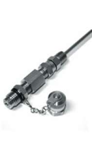 24" Steel, 1/4" NPT, swivel (stainless tube)
